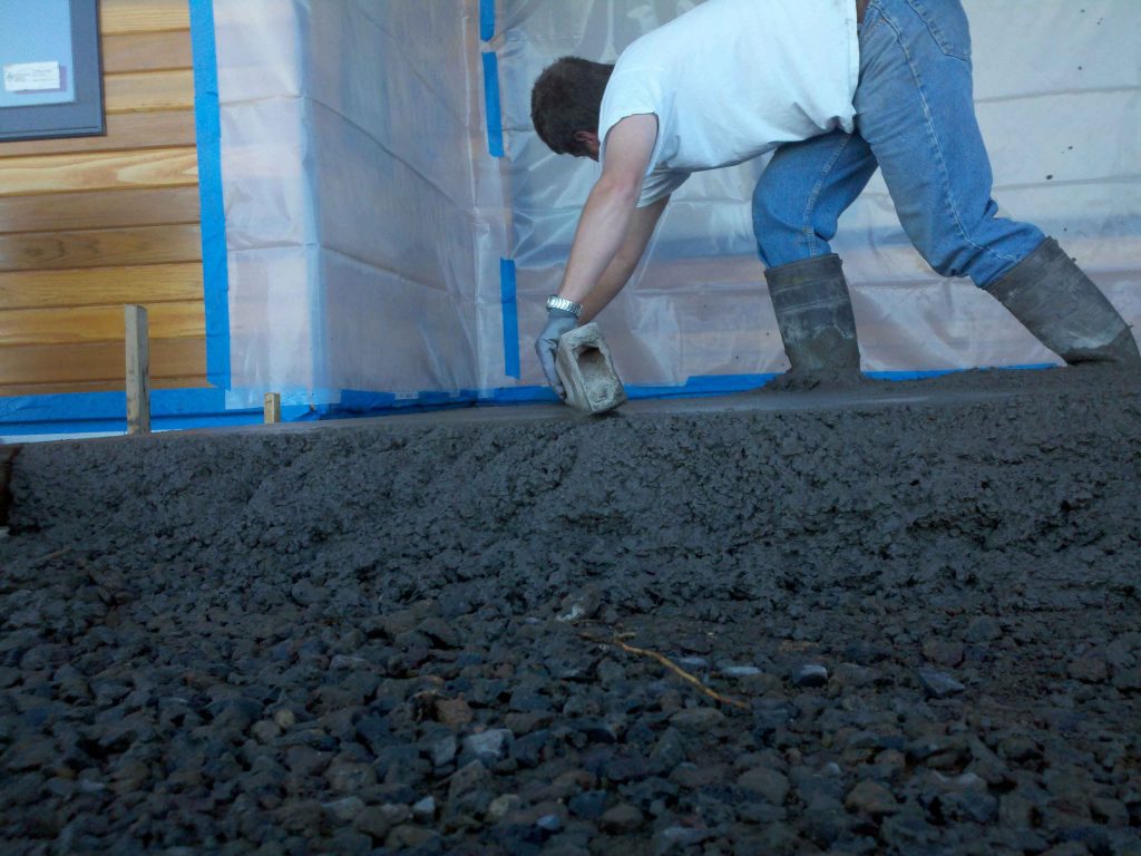 Concrete at the Shevlin Home Timberline Construction of Bend Ira